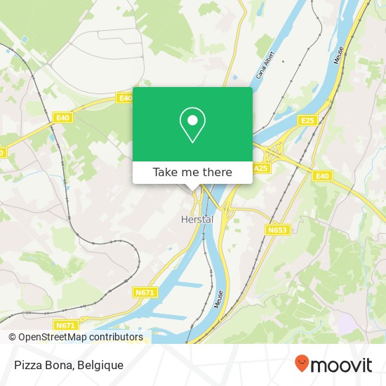 Pizza Bona, Rue du Crucifix 7 4040 Herstal kaart