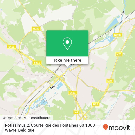 Rotissimus 2, Courte Rue des Fontaines 60 1300 Wavre kaart