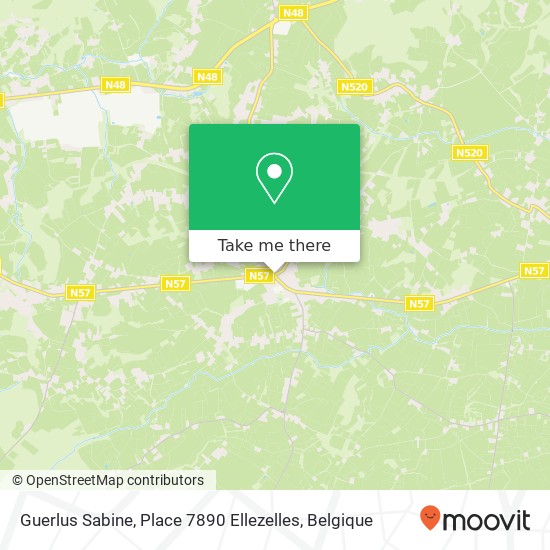 Guerlus Sabine, Place 7890 Ellezelles kaart