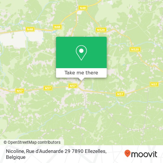 Nicoline, Rue d'Audenarde 29 7890 Ellezelles kaart