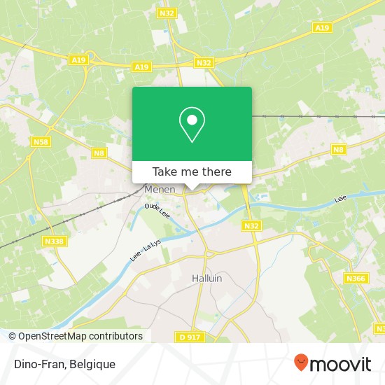 Dino-Fran, Kortrijkstraat 56 8930 Menen kaart