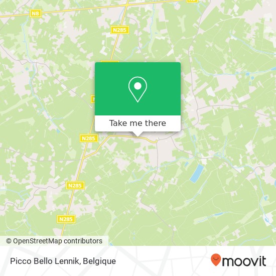 Picco Bello Lennik, Kroonstraat 90 1750 Lennik kaart