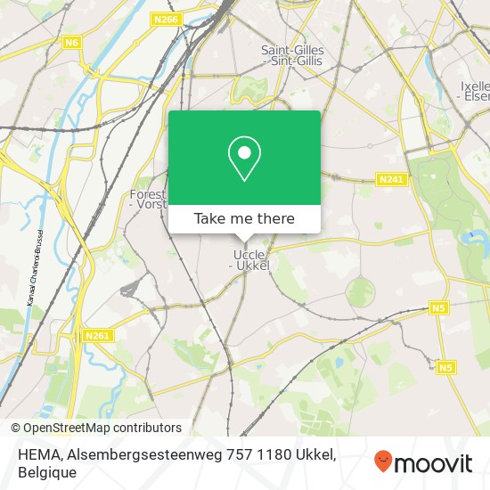 HEMA, Alsembergsesteenweg 757 1180 Ukkel kaart