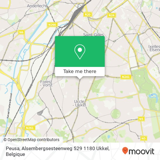 Peusa, Alsembergsesteenweg 529 1180 Ukkel kaart
