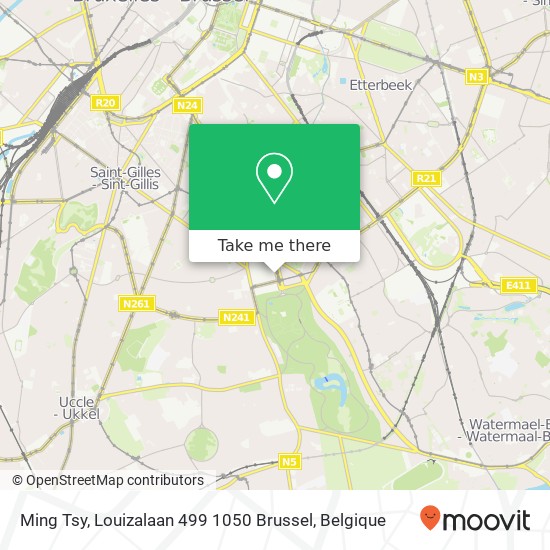 Ming Tsy, Louizalaan 499 1050 Brussel kaart
