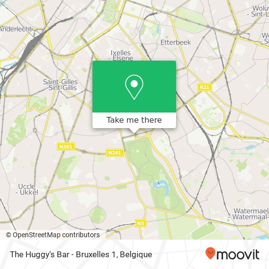 The Huggy's Bar - Bruxelles 1, Avenue Louise 519 1050 Bruxelles kaart