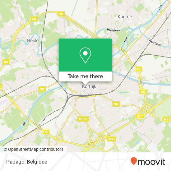 Papago, Rijselsestraat 13 8500 Kortrijk kaart