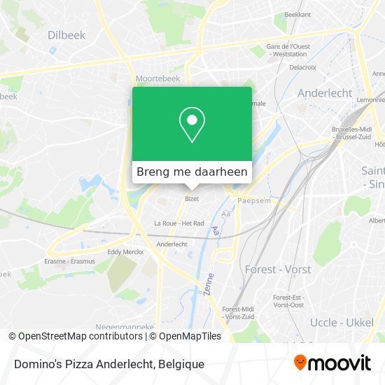 Domino's Pizza Anderlecht kaart
