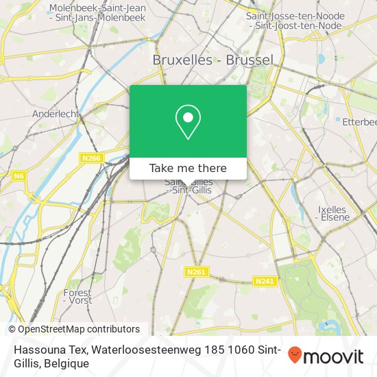 Hassouna Tex, Waterloosesteenweg 185 1060 Sint-Gillis kaart