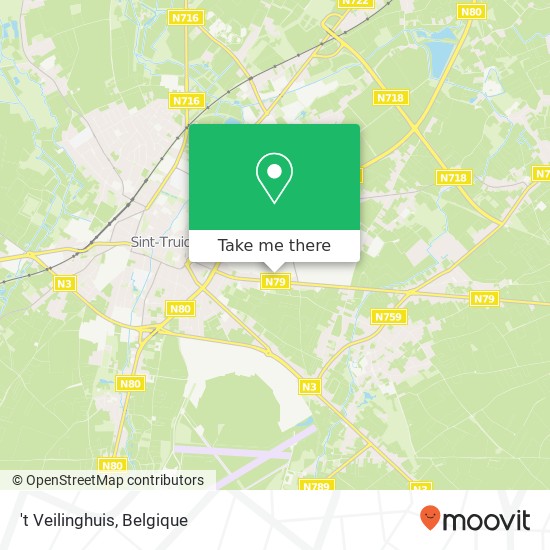 't Veilinghuis, Tongersesteenweg 150 3800 Sint-Truiden kaart