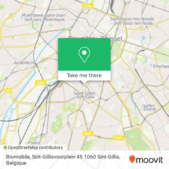 Biomobile, Sint-Gillisvoorplein 45 1060 Sint-Gillis kaart