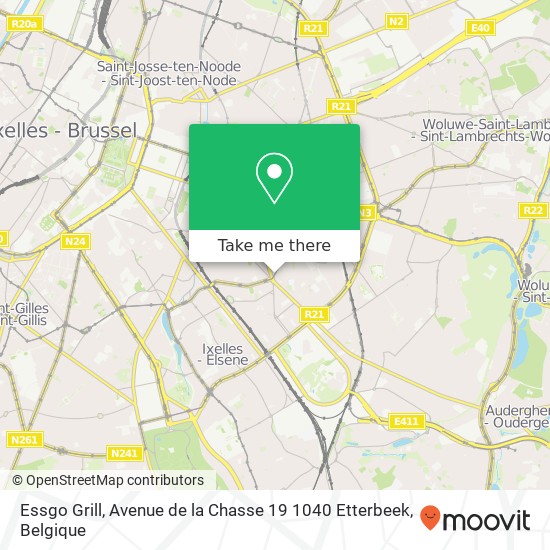 Essgo Grill, Avenue de la Chasse 19 1040 Etterbeek kaart