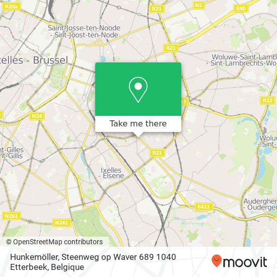 Hunkemöller, Steenweg op Waver 689 1040 Etterbeek kaart