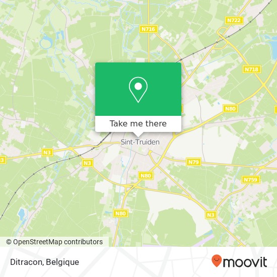 Ditracon, Zoutstraat 7 3800 Sint-Truiden kaart