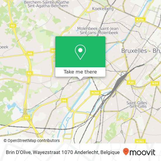 Brin D'Olive, Wayezstraat 1070 Anderlecht kaart