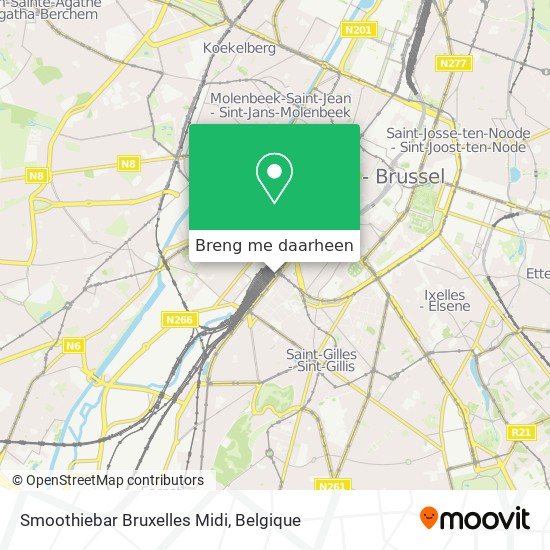 Smoothiebar Bruxelles Midi kaart