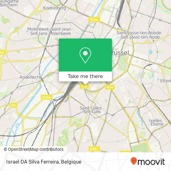 Israel DA Silva Ferreira, Zuidlaan 130 1000 Brussel kaart