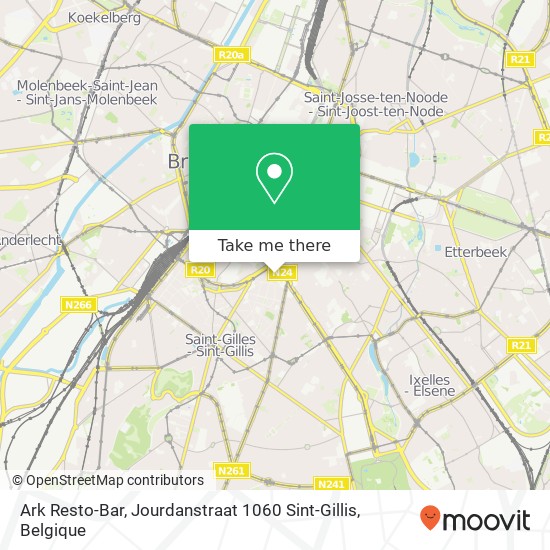 Ark Resto-Bar, Jourdanstraat 1060 Sint-Gillis kaart