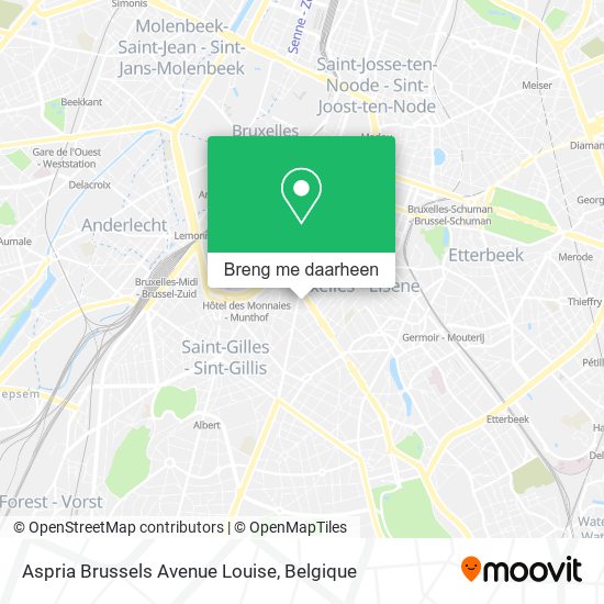 Aspria Brussels Avenue Louise kaart