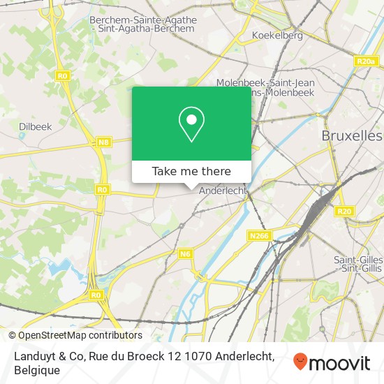 Landuyt & Co, Rue du Broeck 12 1070 Anderlecht kaart