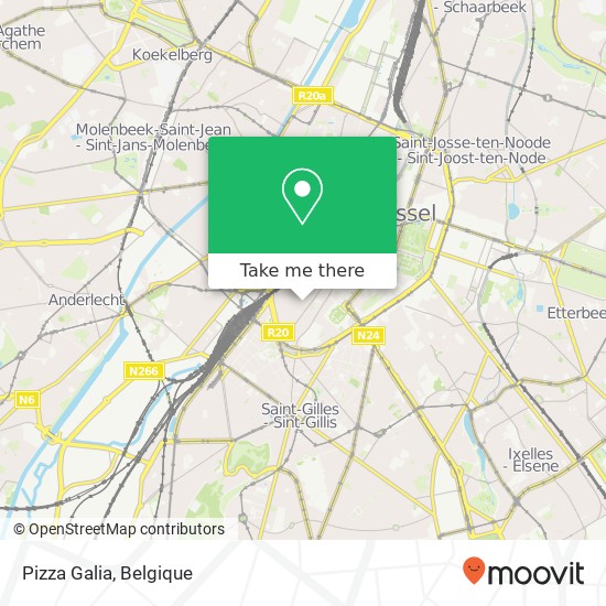 Pizza Galia, Vossenplein 1000 Brussel kaart