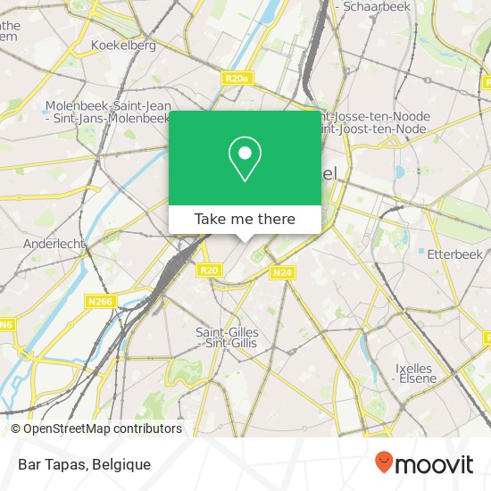 Bar Tapas, Rue Haute 177 1000 Bruxelles kaart