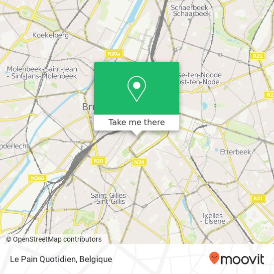 Le Pain Quotidien, Rue des Sablons 11 1000 Brussel kaart