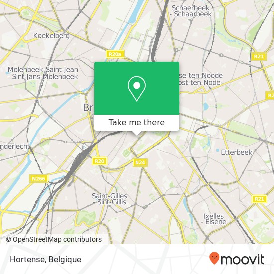 Hortense, Rue des Sablons 7 1000 Bruxelles kaart
