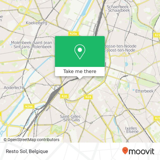 Resto Sol, Place de la Chapelle 17 1000 Bruxelles kaart