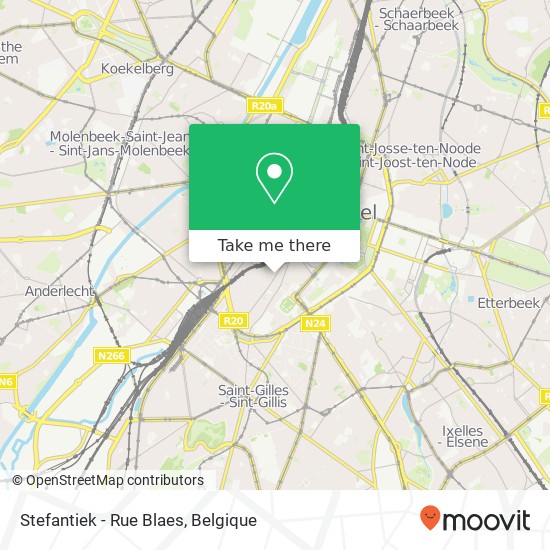 Stefantiek - Rue Blaes, Blaesstraat 63 1000 Brussel kaart
