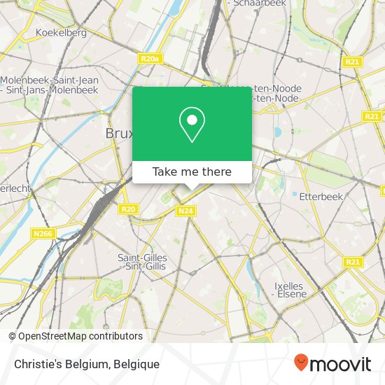 Christie's Belgium, Boulevard de Waterloo 33 1000 Bruxelles kaart