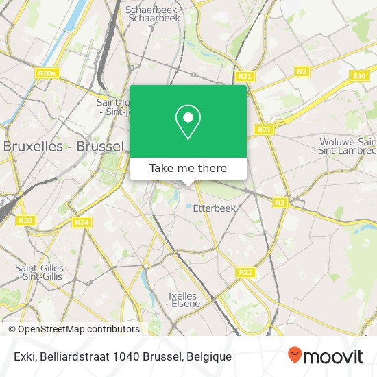 Exki, Belliardstraat 1040 Brussel kaart
