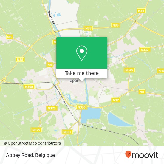 Abbey Road, Meensestraat 26 8900 Ieper kaart