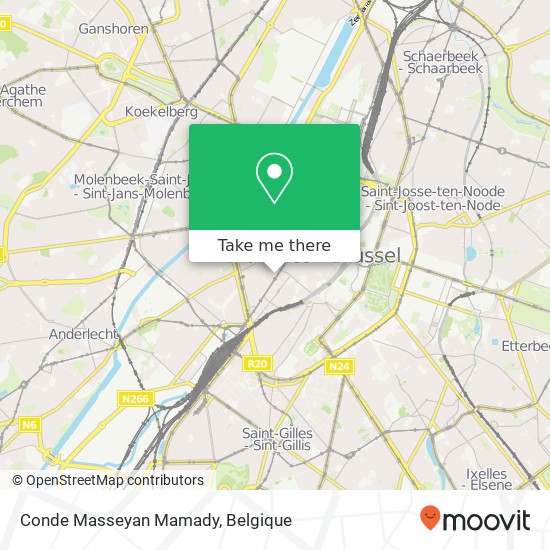 Conde Masseyan Mamady, Boulevard Maurice Lemonnier 39 1000 Bruxelles kaart