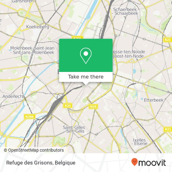 Refuge des Grisons, Rue Haute 16 1000 Brussel kaart