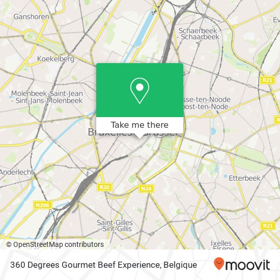 360 Degrees Gourmet Beef Experience, Duquesnoystraat 14 1000 Brussel kaart