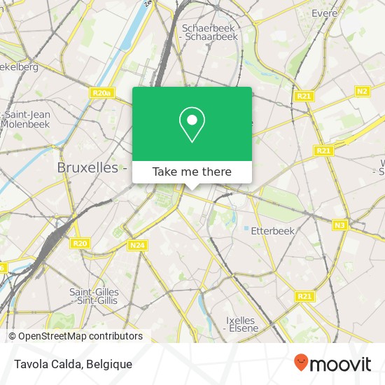 Tavola Calda, Rue de l'Industrie 26 1040 Bruxelles kaart