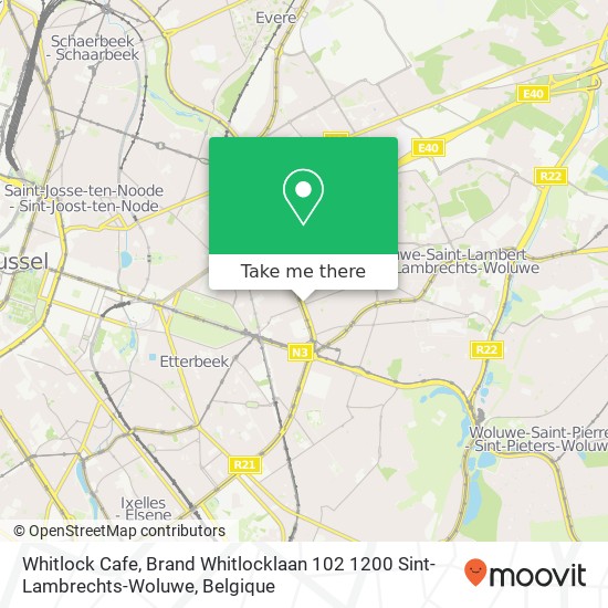 Whitlock Cafe, Brand Whitlocklaan 102 1200 Sint-Lambrechts-Woluwe kaart