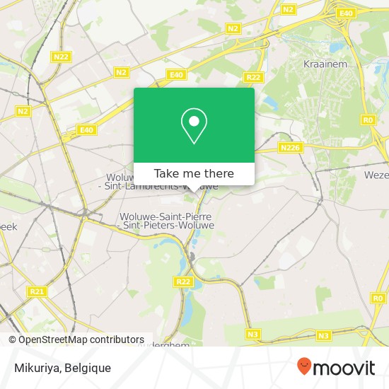 Mikuriya, Rue Voot 12 1200 Woluwé-Saint-Lambert kaart