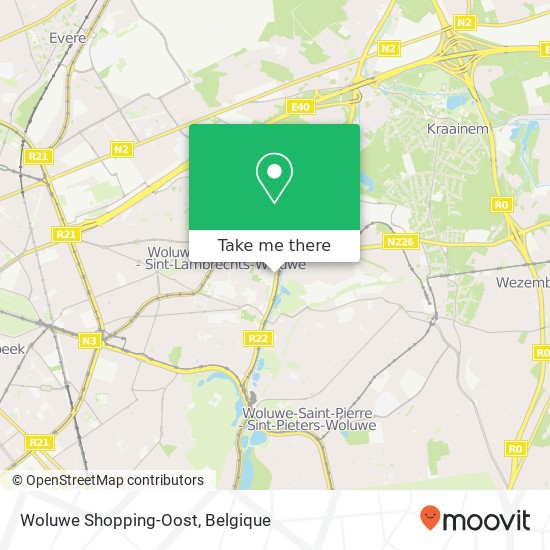 Woluwe Shopping-Oost kaart