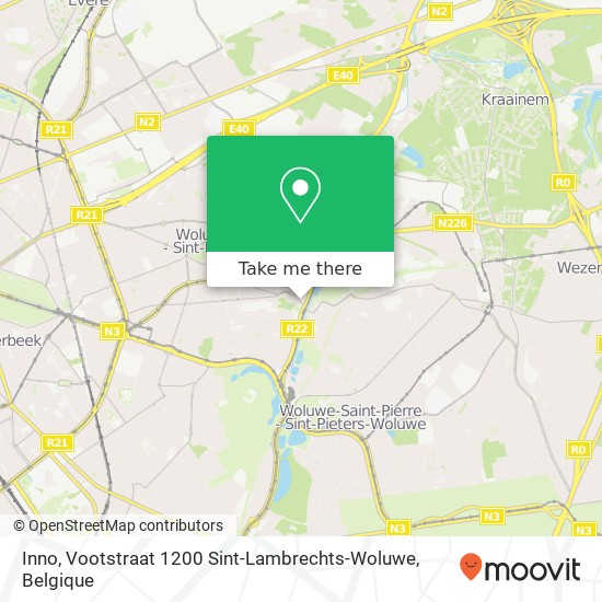 Inno, Vootstraat 1200 Sint-Lambrechts-Woluwe kaart