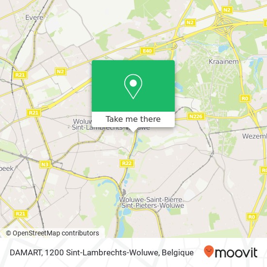 DAMART, 1200 Sint-Lambrechts-Woluwe kaart