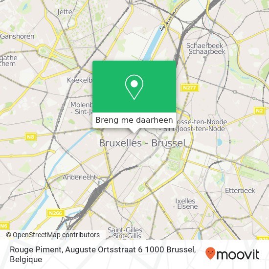 Rouge Piment, Auguste Ortsstraat 6 1000 Brussel kaart