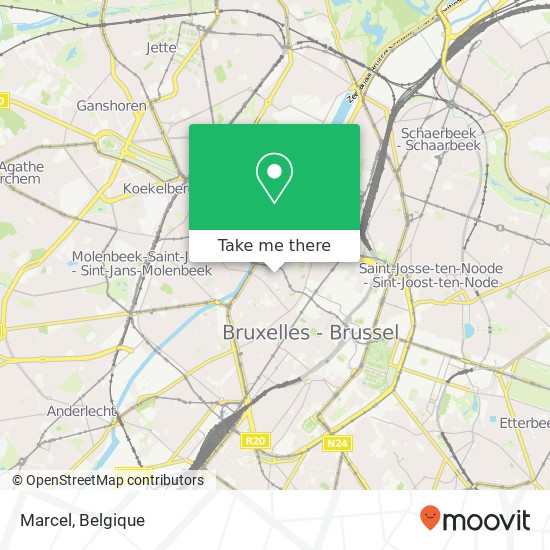 Marcel, Varkensmarkt 8 1000 Brussel kaart