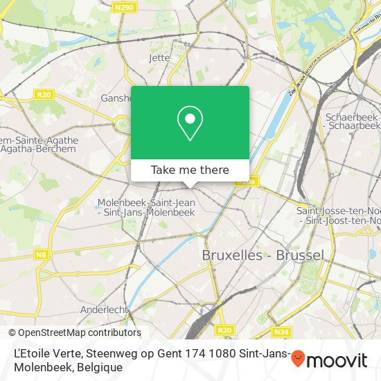 L'Etoile Verte, Steenweg op Gent 174 1080 Sint-Jans-Molenbeek kaart