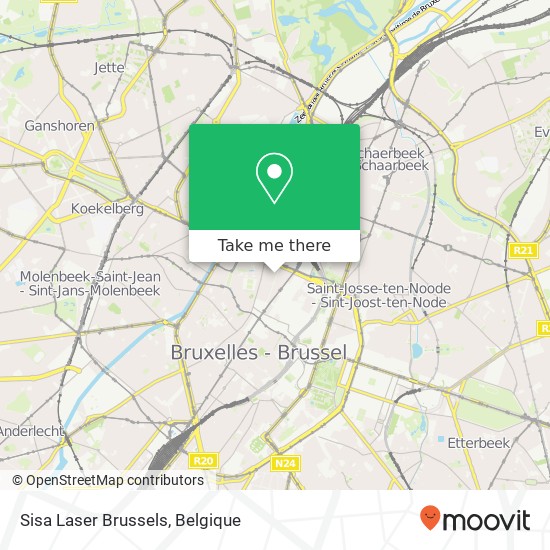 Sisa Laser Brussels, Émile Jacqmainlaan 122 1000 Brussel kaart