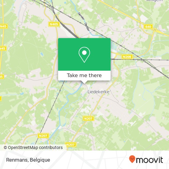 Renmans, Kasteelstraat 17 9470 Denderleeuw kaart