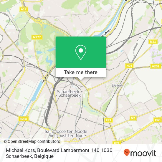 Michael Kors, Boulevard Lambermont 140 1030 Schaerbeek kaart