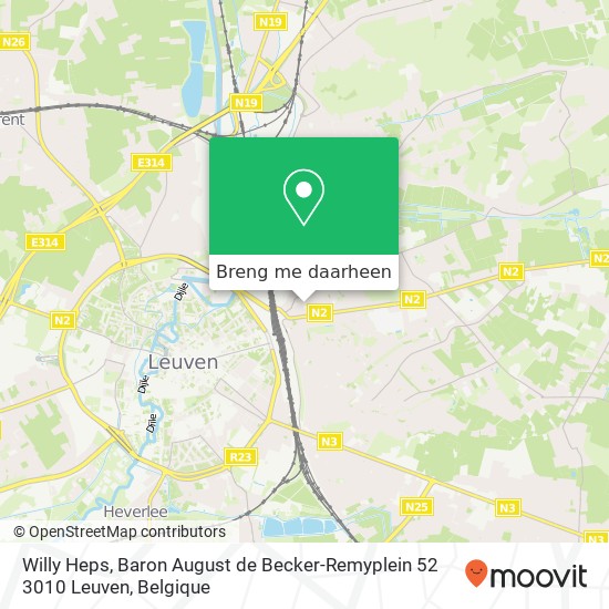 Willy Heps, Baron August de Becker-Remyplein 52 3010 Leuven kaart