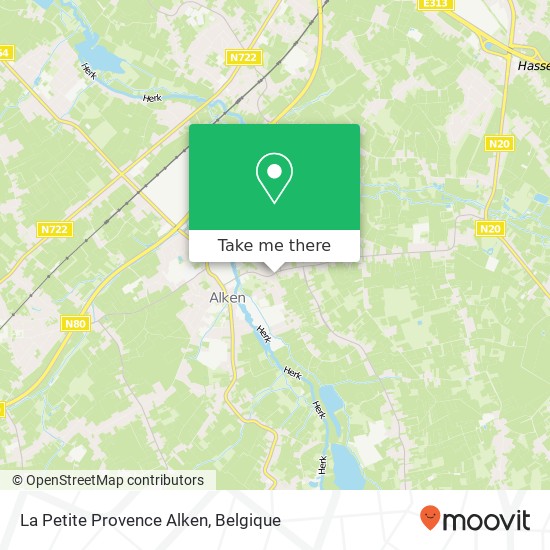 La Petite Provence Alken, Grootstraat 36 3570 Alken kaart